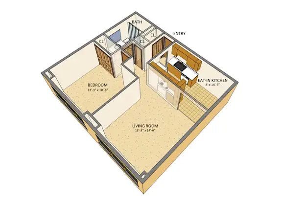 Floorplan - Berkley Manor Apartments