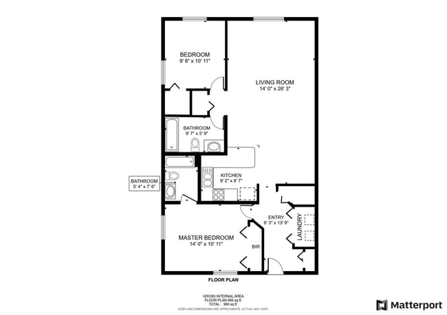 Floorplan - The Rhoads Apartments | 2 Bedroom Apartments in Leesburg, FL