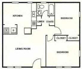 Floorplan - Cottages on Elm Apartments