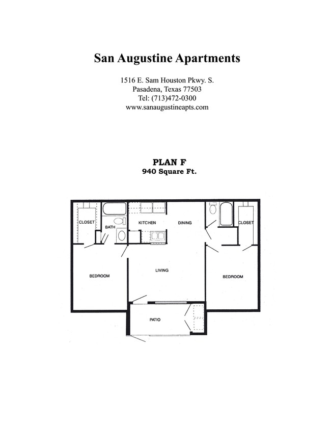 Floorplan - San Augustine Apartments & Townhomes