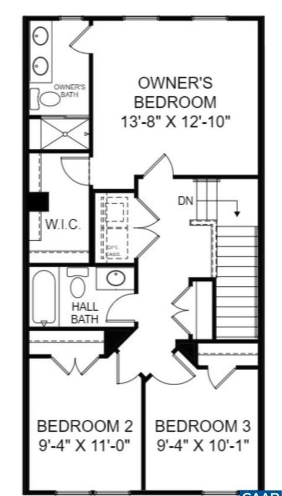 Floor plan - upstairs - 5977 Cling Ln