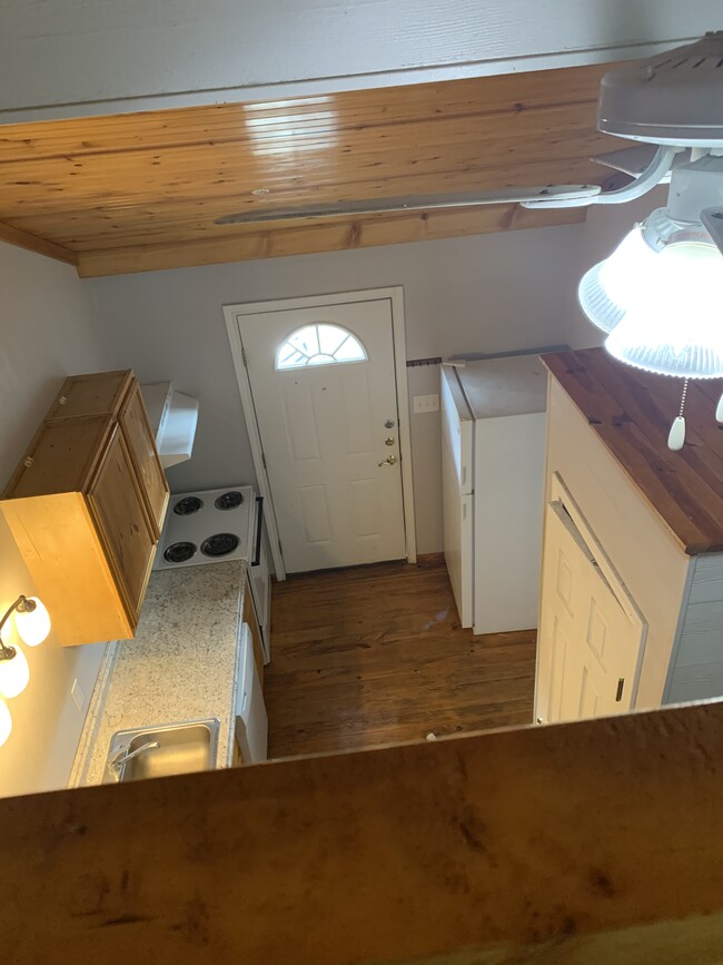 Loft view of kitchen - 1112 Cardinal St #106