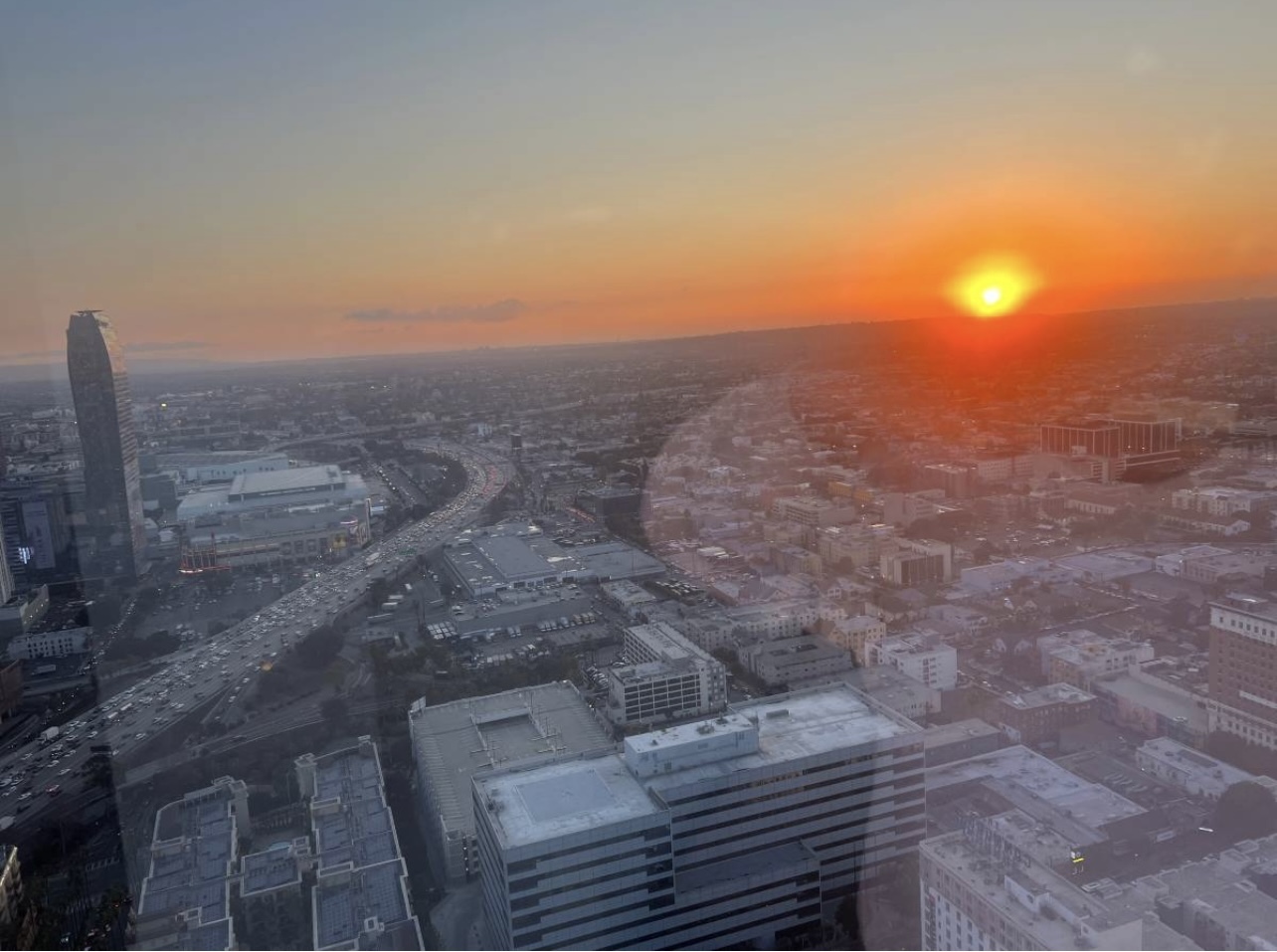 View of Sunset from the Condo - 1100 Wilshire Blvd