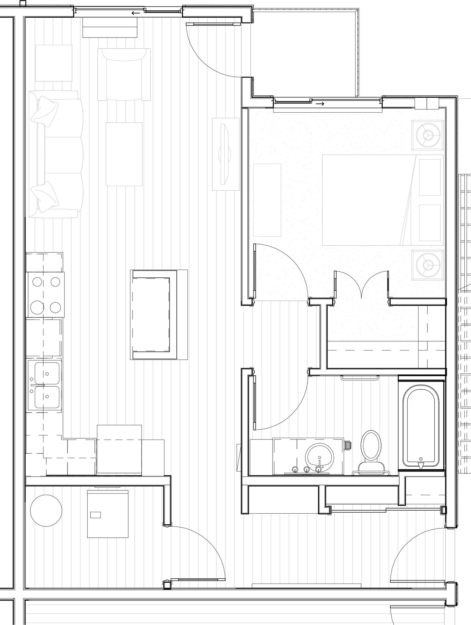 1 Bedroom / 1 Bath / 673 Sq.Ft. - Zephyr Line