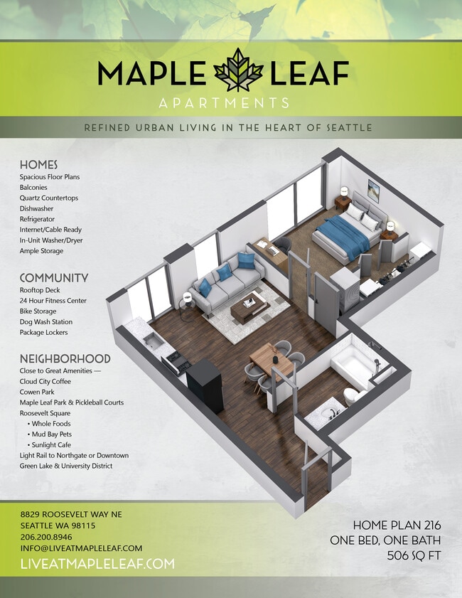 Floorplan - Maple Leaf Apartments
