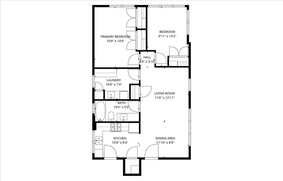 FLOOR LAYOUT - 2705 W Ardmore Ave
