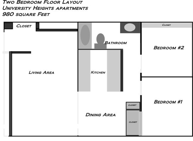 2BR/1BA - The Maples