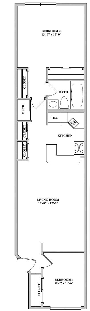 Floorplan - Nob Hill Apartment Homes