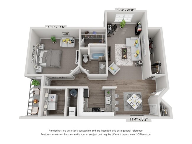 Floorplan - Oak Hollow Apartments