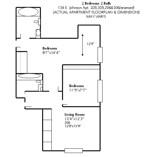 2BR/2BA - 134 E Johnson