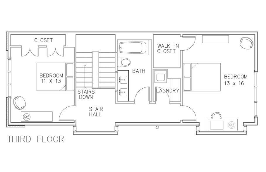 Third floor plan - 5047 Hazel Ave