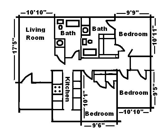 3BR/2BA - Emerald Point Apartments
