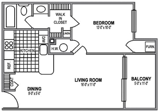 1BR/1BA - Pine Ridge Villas of Shelby Retirement