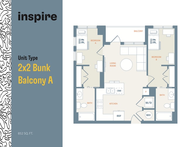 2x2 Bunk Balcony A - Inspire