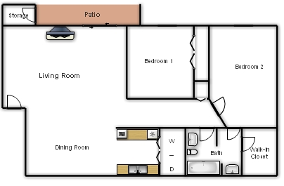2BR/1BA - Bryan Woods Apartment