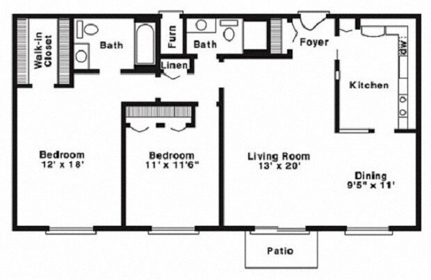 Floorplan - Colony Park Apartments