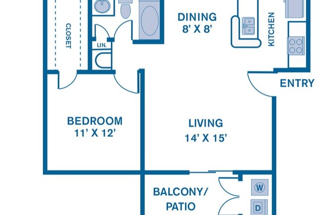 One bedroom A2 - Angleton Manor