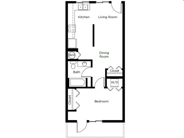 Large One Bedroom - 1601 Colorado Apartments