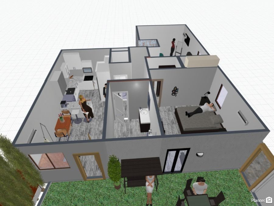 CAD Illustrations of the space & layout - 9114 Alcott St