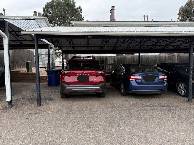 2 reserved carport spots - directly by rear entrance to unit - 13963 E Jewell Ave