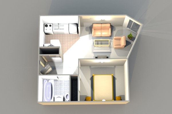 Floorplan - Skyrise Apartments