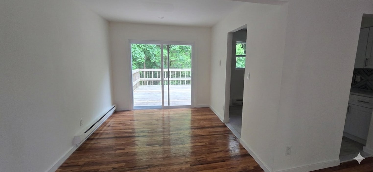 Dining Area w/Slider to Back Deck - 153 Vernon Valley Rd
