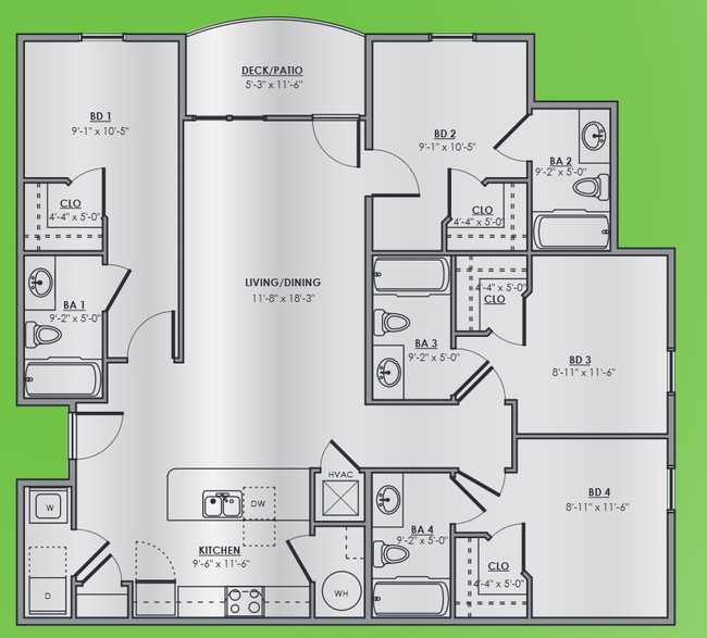 4BR/4BA - Edge at Conway