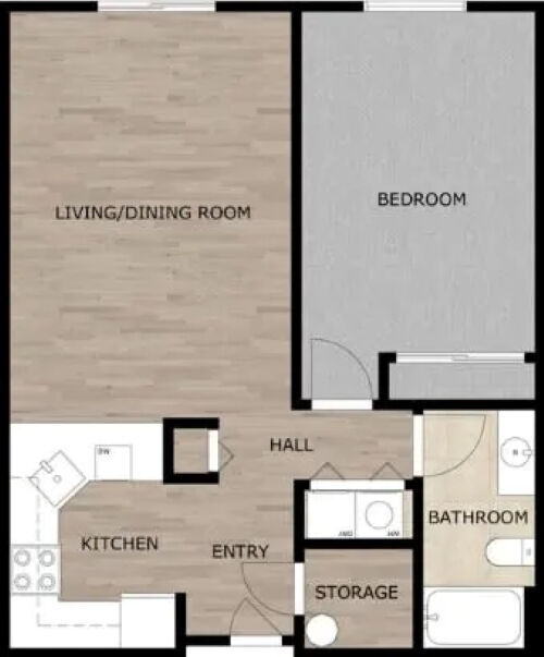 Floorplan - Brentwood Apartments