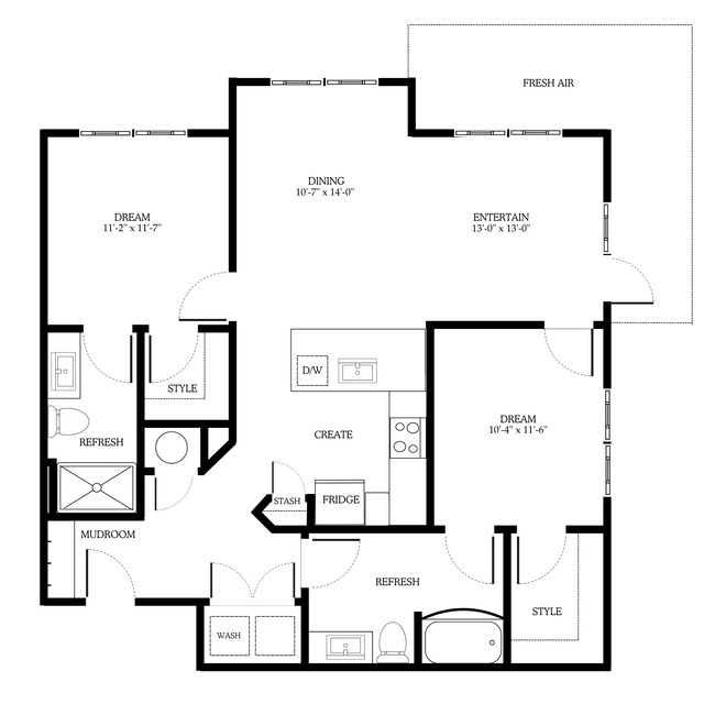 Floorplan - District on the Etowah Apartments