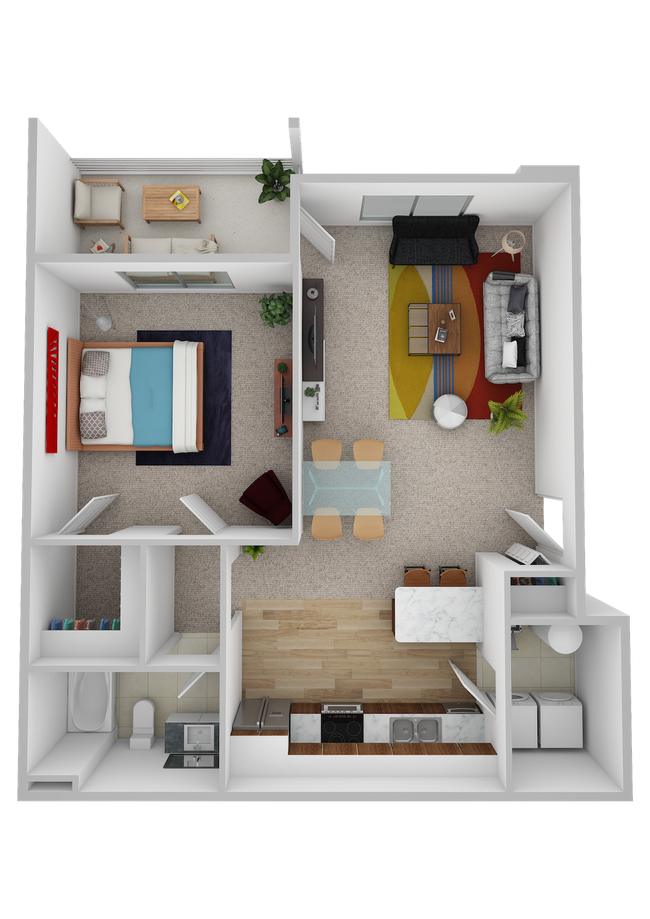 Floorplan - Prairiewood Apartments and Townhomes