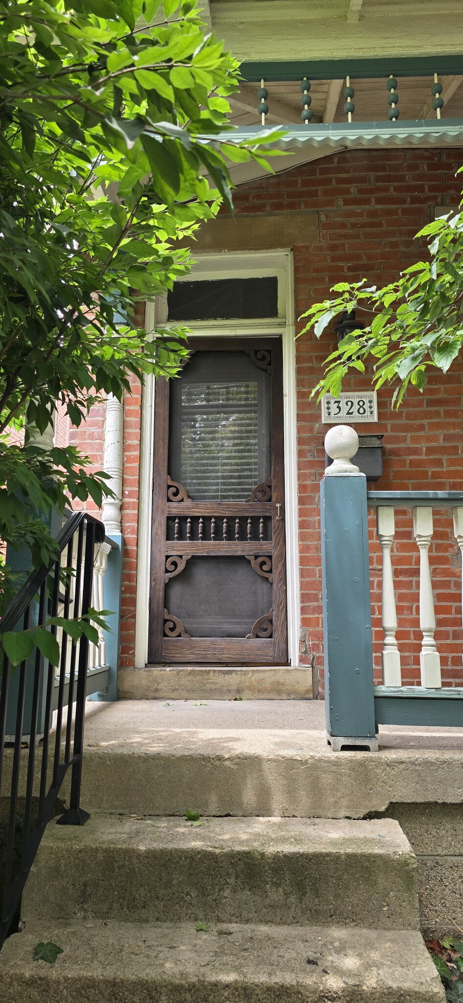 Front door and porch - 328 W 1st Ave
