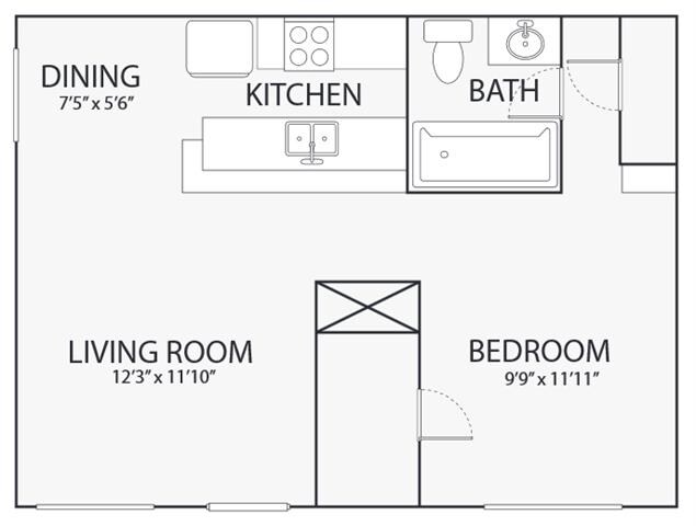 1BR/1BA - The Mark Embers Apartments