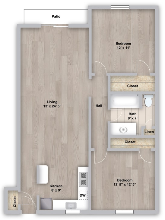Floorplan - Forest View Apartment Homes