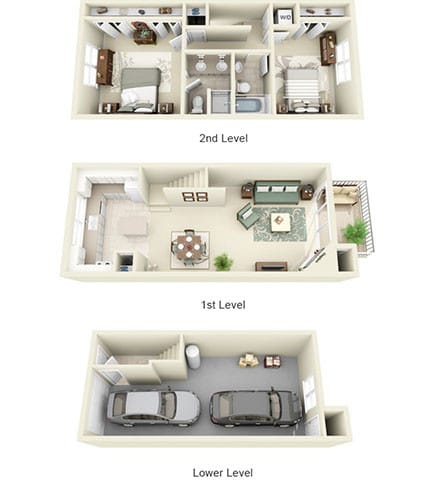 Floorplan - The Colonnade Luxury Townhome Apartments