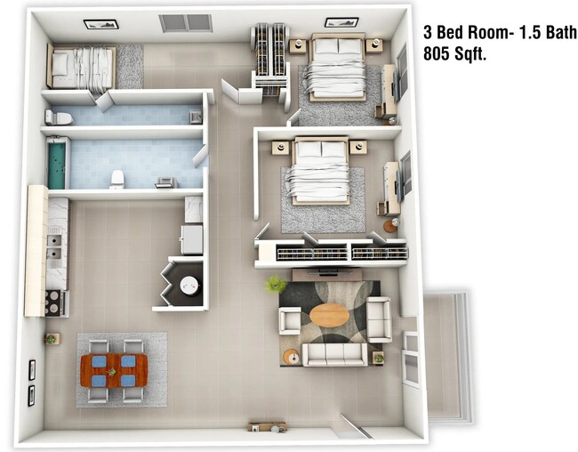 Floorplan - Country Creek Apartments