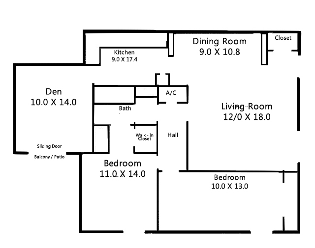 2BR/1BA With Den - Bellemont Apartment Homes