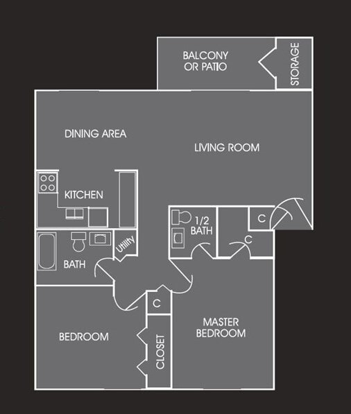 Floorplan - Pickwick Farms Apartments