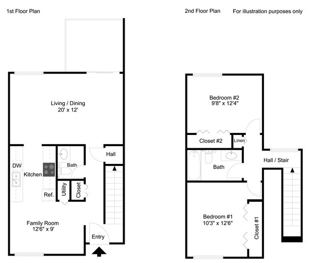 Two Bedroom Townhome - Riverfront Towers