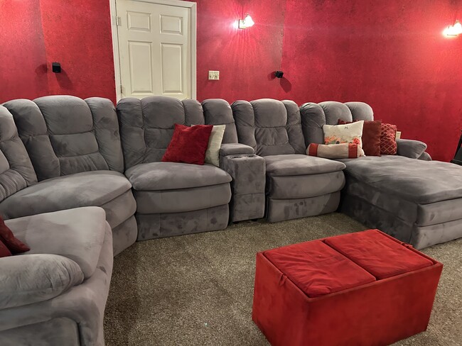 Home theater seats - lower level - 6245 Iron Bridges Rd