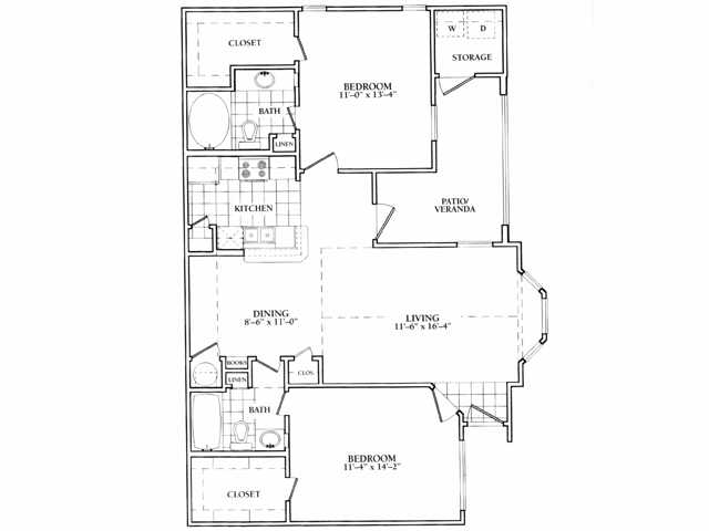 2BR/2BA - The Enclave at Quail Crossing