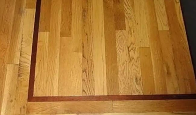 hard wood floors with mahogany inlay - 19 Railroad St