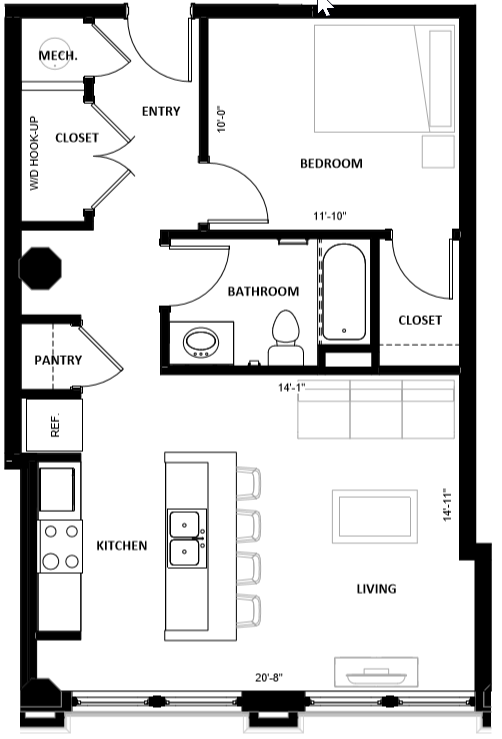 Floorplan - Illinois Street Senior Apartments