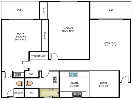 2BR/2BA - Las Verandes Apartments
