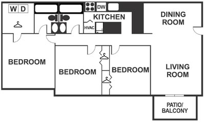 3BR/2BA - Millbrook Pointe Apartments