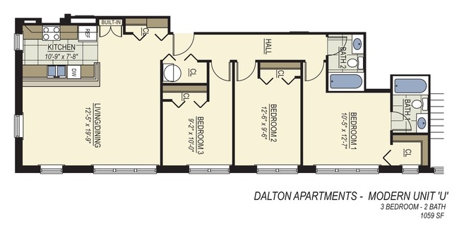 Unit Type U - Dalton Apartments