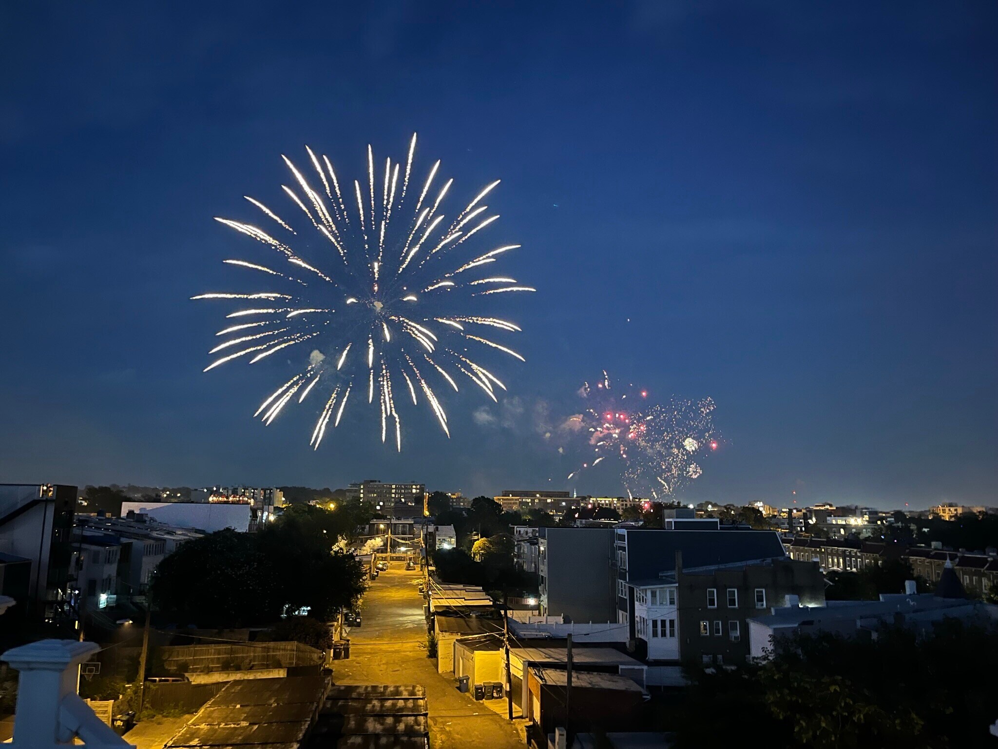 4th of July fireworks views from the semi-private roof deck. - 3821 14th St NW