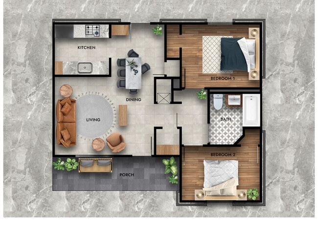 Two Bedroom One Bath - Chateau d'Orleans