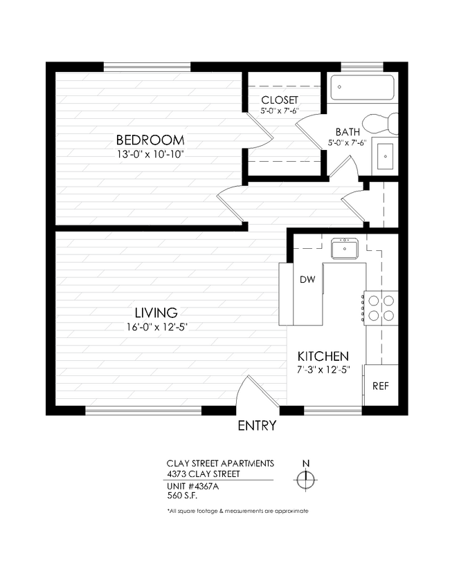 Floorplan - Clay Street Apartments