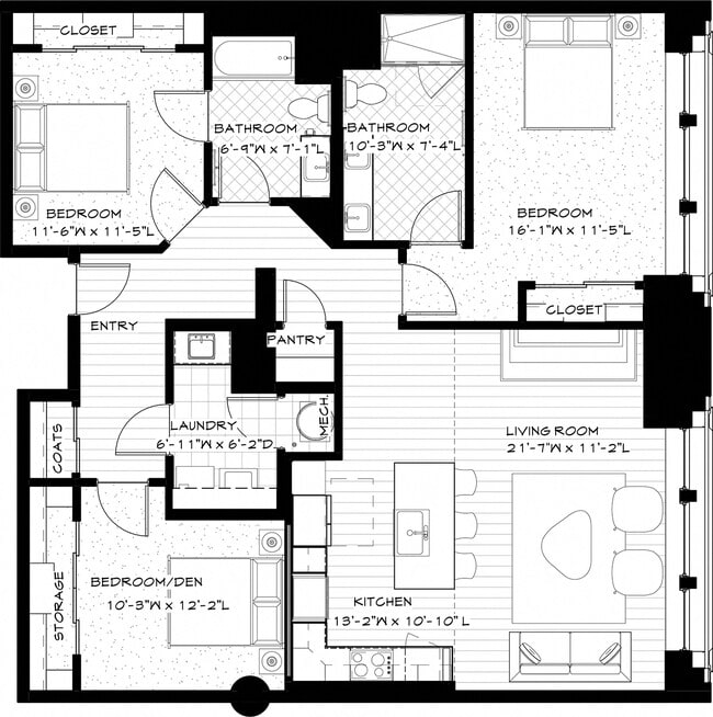 Floorplan - Residences at Halle