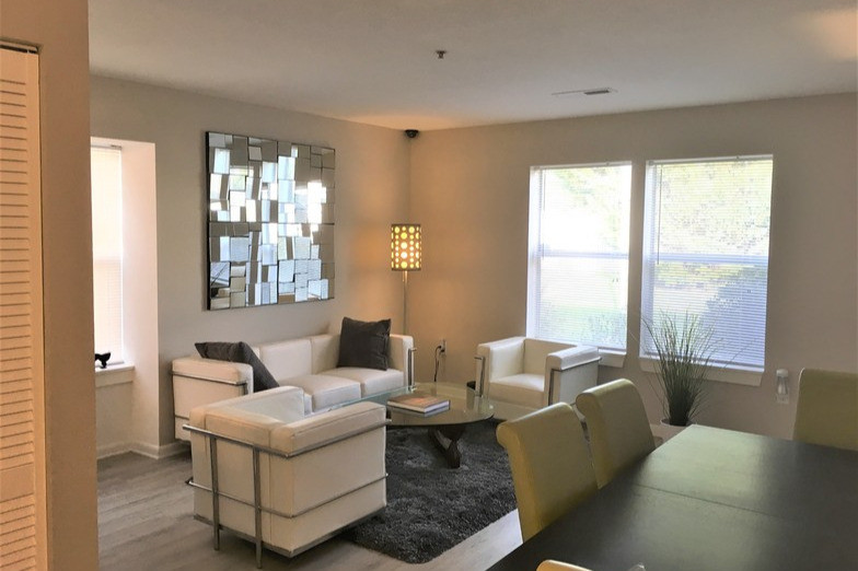 Typical Living Room - Chatham Village Apartments